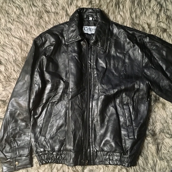 Cellini Vintage Genuine Leather Bomber Jacket - Picture 9 of 10